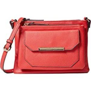 BNWT Nanette Lepore Jarson Double Zip Flap Crossbody (OS) IN CHILI